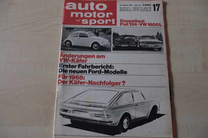 Deckblatt Auto Motor und Sport (17/1967)